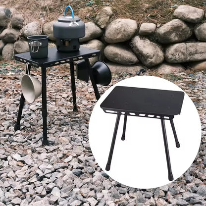 Outdoor Table And Chair Dual-Use Table, Liftable Portable Stool Outdoor Fishing Camping Chair Desk
