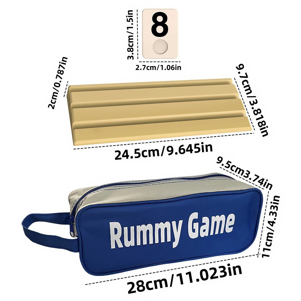 112pcs Cards, Deluxe Portable Travel Game Set - Classic Block Cards, Mini Mahjong, Fun Tabletop Game, Suitable for 2-4 Players