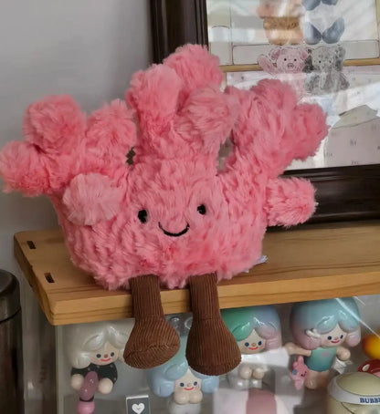 *JC Kawaii Coral Coconut Lemon Plush Toys Doll Coconut Soft Decor Guitar Plush Soothing Bedroom Companion Decor Exquisite Gifts
