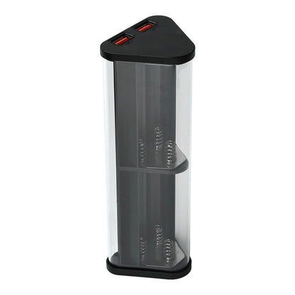 22.5W 6*18650 Power Bank Case Transparent Shell Fast Charging Holder Cases Detachable Battery Charge Storage Box Without Battery