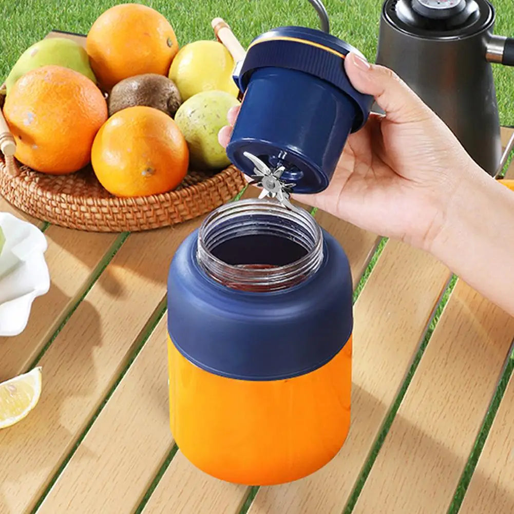 Portable Blender for Shakes and Smoothies Personal Size Juicer Cup Rechargeable Mini Fruit Mixer with Dual Lid for Travel Office