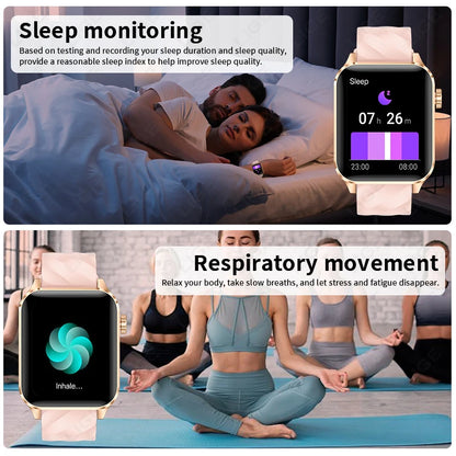 LIGE Smartwatch dla mężczyzn i kobiet Luksusowy Wodoszczelny Zegarek Sportowy z Pełnym Ekranem Dotykowym Smartwatch Fitness dla Xiaomi Huawei Android iOS iPhone