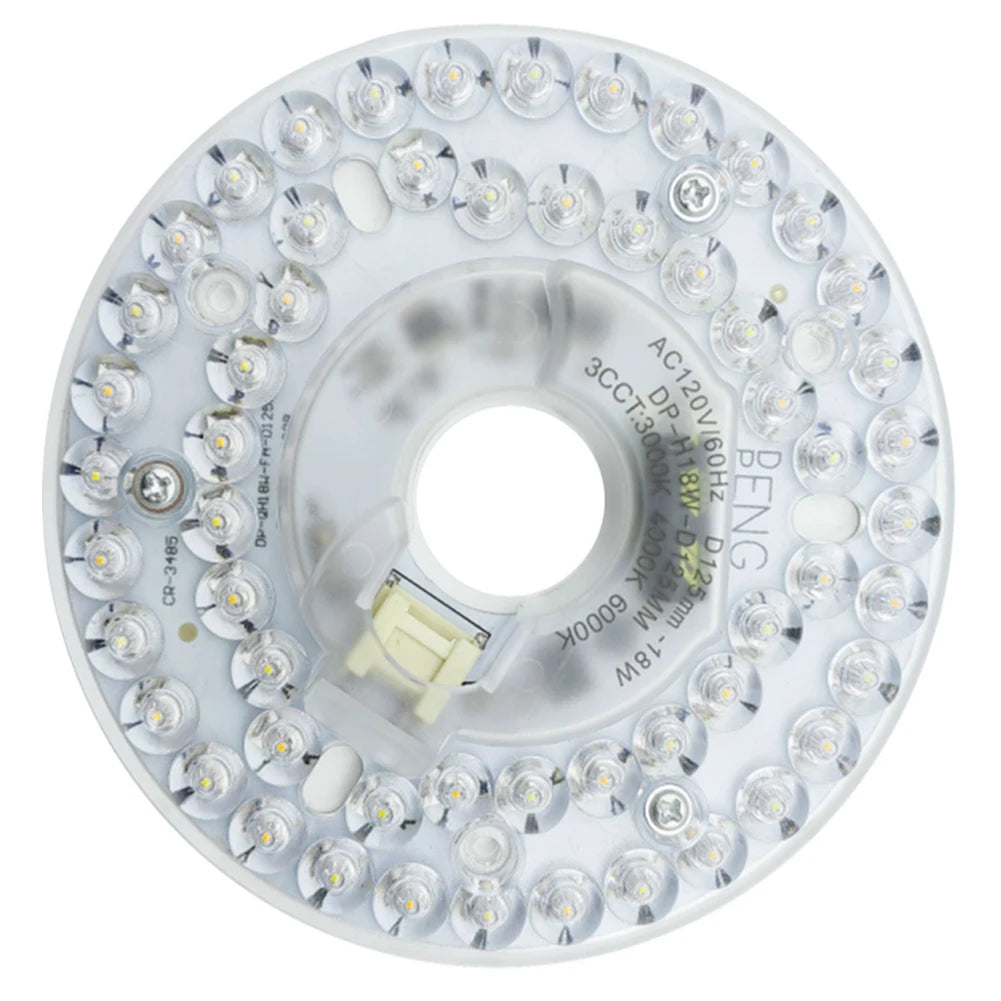 LED Ring Panel Circle Light AC 110V/220V 15/18/24W Replacement Round Ceiling Board Circular Lamp Board Ceiling Fan LED Module