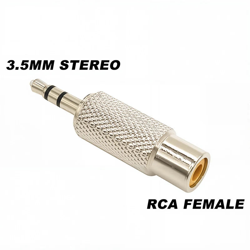 5pcs 6.35/6.5mm Male to 3.5mm Audio Stereo Mono Jack Female To Male Audio Jack Connector Adapter Converter Speaker