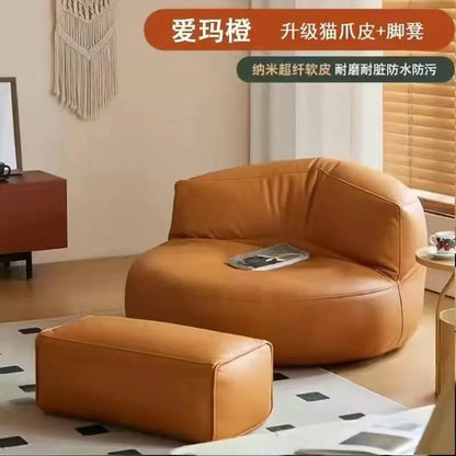 Lazy Bean Bag Sofa Seating Sleeping Tatami Chair Bedroom Room Black Single Sofa Boneless Couch 1-person Hotel Home Furniture
