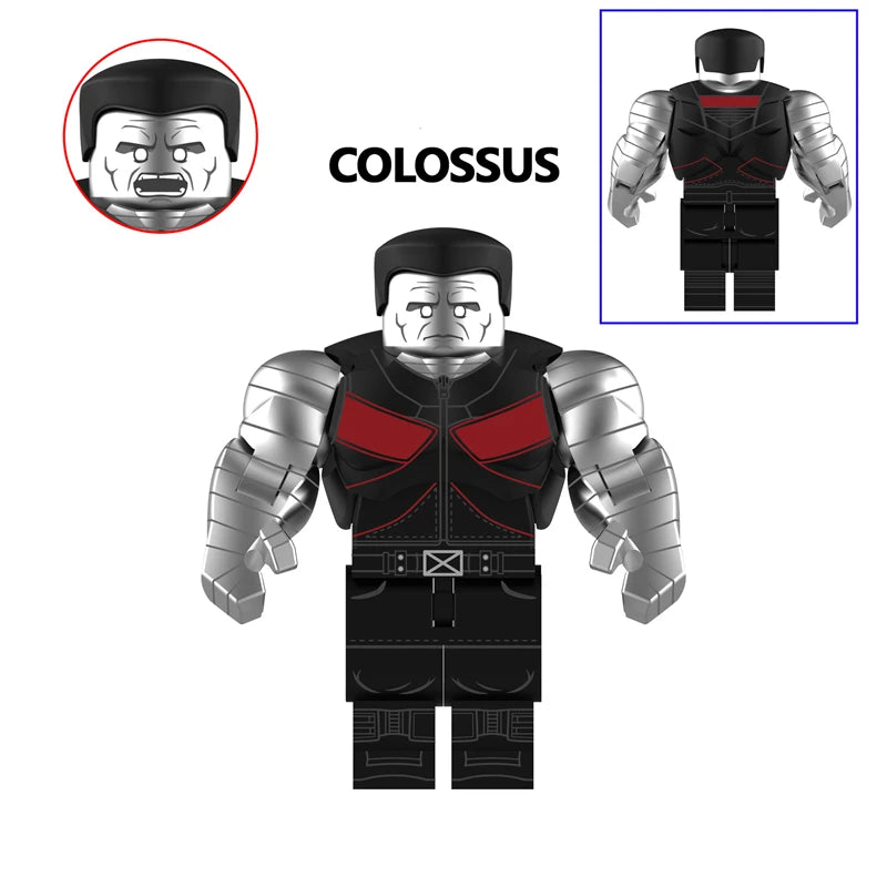7.5CM Big Size Movable Figure Hulk Lizard Rhino Thing Colossus Hulkbusters Infinity War Model Building Blocks Toys Action Bricks