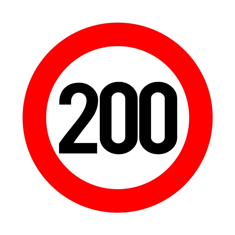 A0202# Speed Limit (110/120/150/160/200/300 km), Ø 16 cm Self-adhesive Decal Car Sticker Waterproof Auto Decors