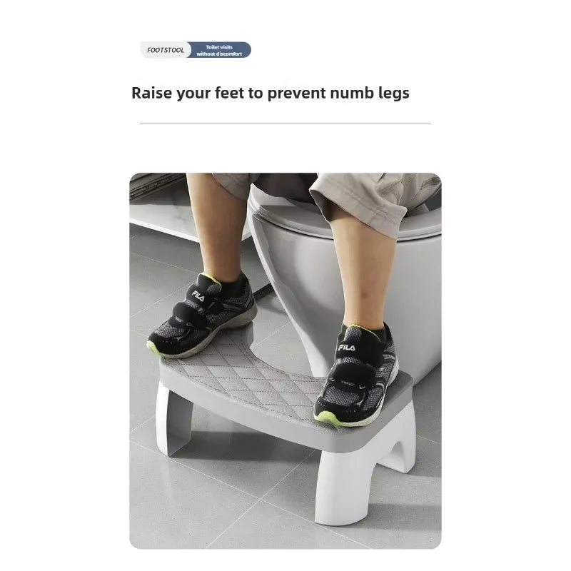 1 Pcs Anti-Slip Toilet Stool Thickened Bathroom Footstool Ergonomic Potty Step Helper Under Desk Footrest for Adults Kids