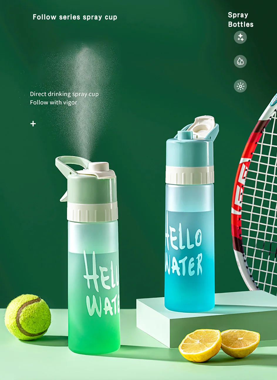 Large Capacity Spray Fog Water Bottle with Spray Mist Lightweight Portable Water Cooler Cool Down System Outdoor Activities