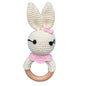 1Pc Baby Wooden Teether Crochet Rattle Toy BPA Free   Rattle Baby Mobile Gym Newborn Stroller Educational Toys Dropshipping