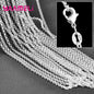 Authentic 5PCS Solid 925 Sterling Silver Jewelry Chains Necklace with Lobster Clasps fit Men Women Pendant 18 Designs 16-30 Inch