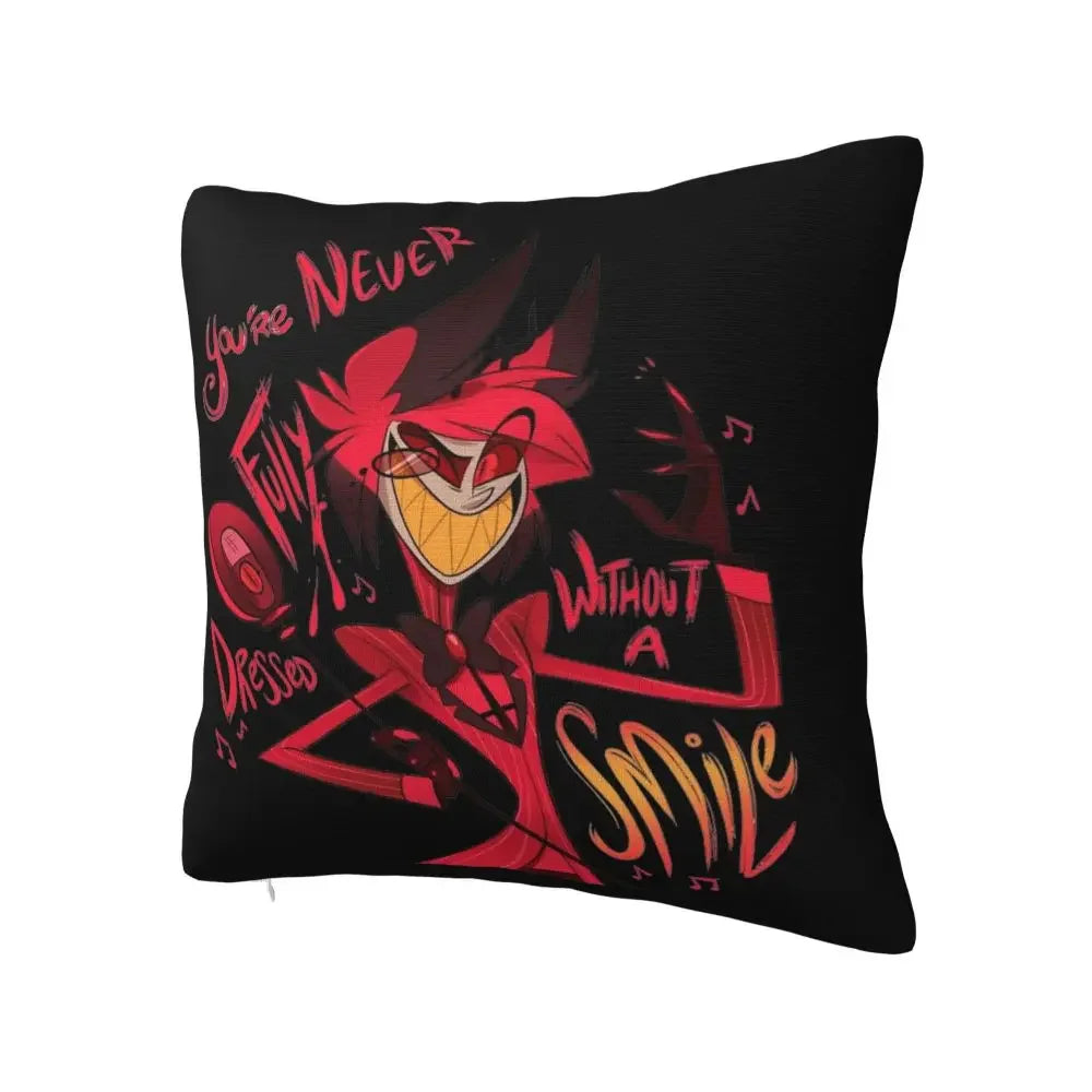 Hazbins Hotels Lucifer Alastor Pillowcase Printing Polyester Cushion Cover Decorative Pillow Case Cover Home Wholesale 40X40cm
