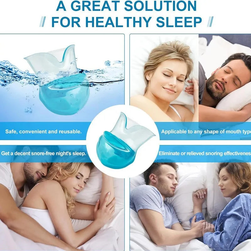 Anti Snoring Mouthpiece Tongue Retainer Helps to Eliminate Snoring Anti Snore Device Silicone Snore Sleep Apnea Anti Ronflement