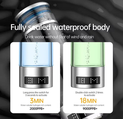 USB Battery-Powered Portable Hydrogen-Rich Water Cup 6000 Ppb 9000 Ppb for Home And Car Use