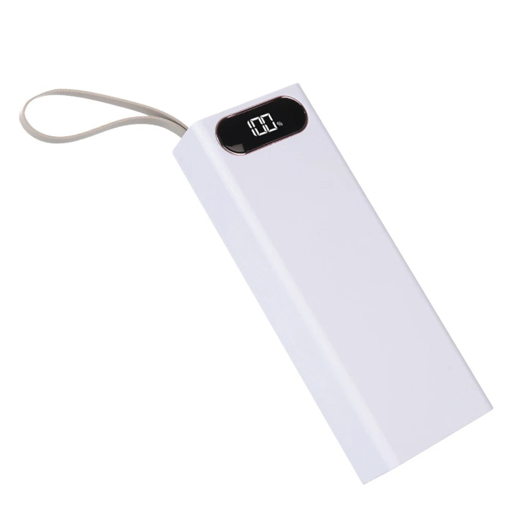 20*18650 Detachable Power Bank Case 22.5W PD QC3.0 Quick Wireless Charging DIY Shell With LED Lighting 18650 Battery Storage Box
