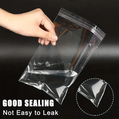 Self Adhesive Sealing Plastic Bag Clear Cellophane Bags for Packaging Jewelry Candy Cookies Product Gifts Resealable Storage Bag