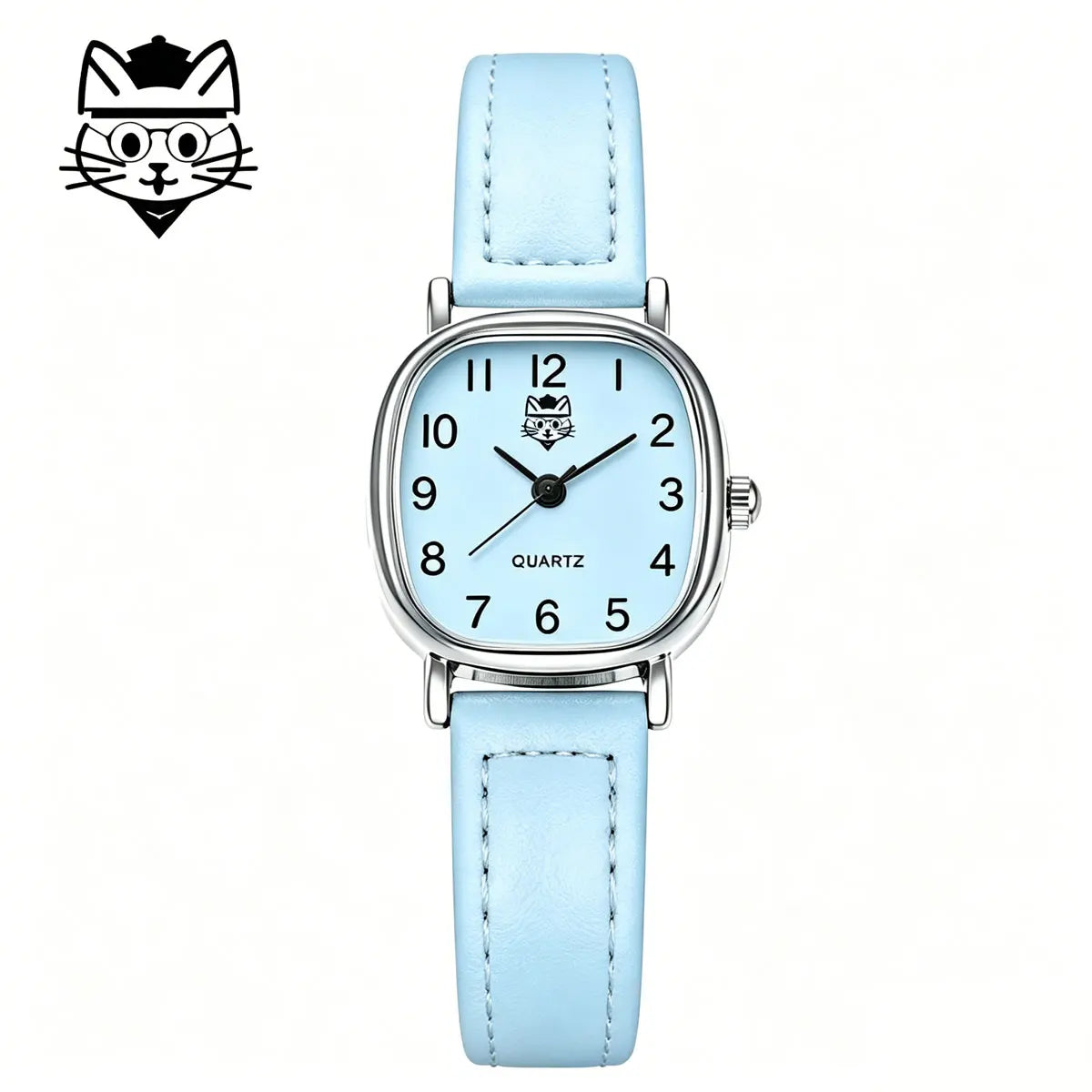 Korean version of the trendy ladies watch fashion small Arab quartz watch leather strap watch