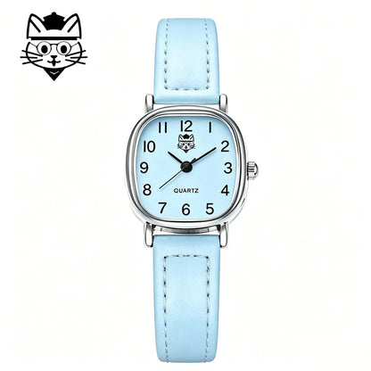 Korean version of the trendy ladies watch fashion small Arab quartz watch leather strap watch