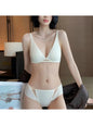 Sexy Deep V Rabbit Ear Bra, Wireless Invisible Summer Bra for Women, Thin Breathable Comfort Bralette Small Chest No Underwire