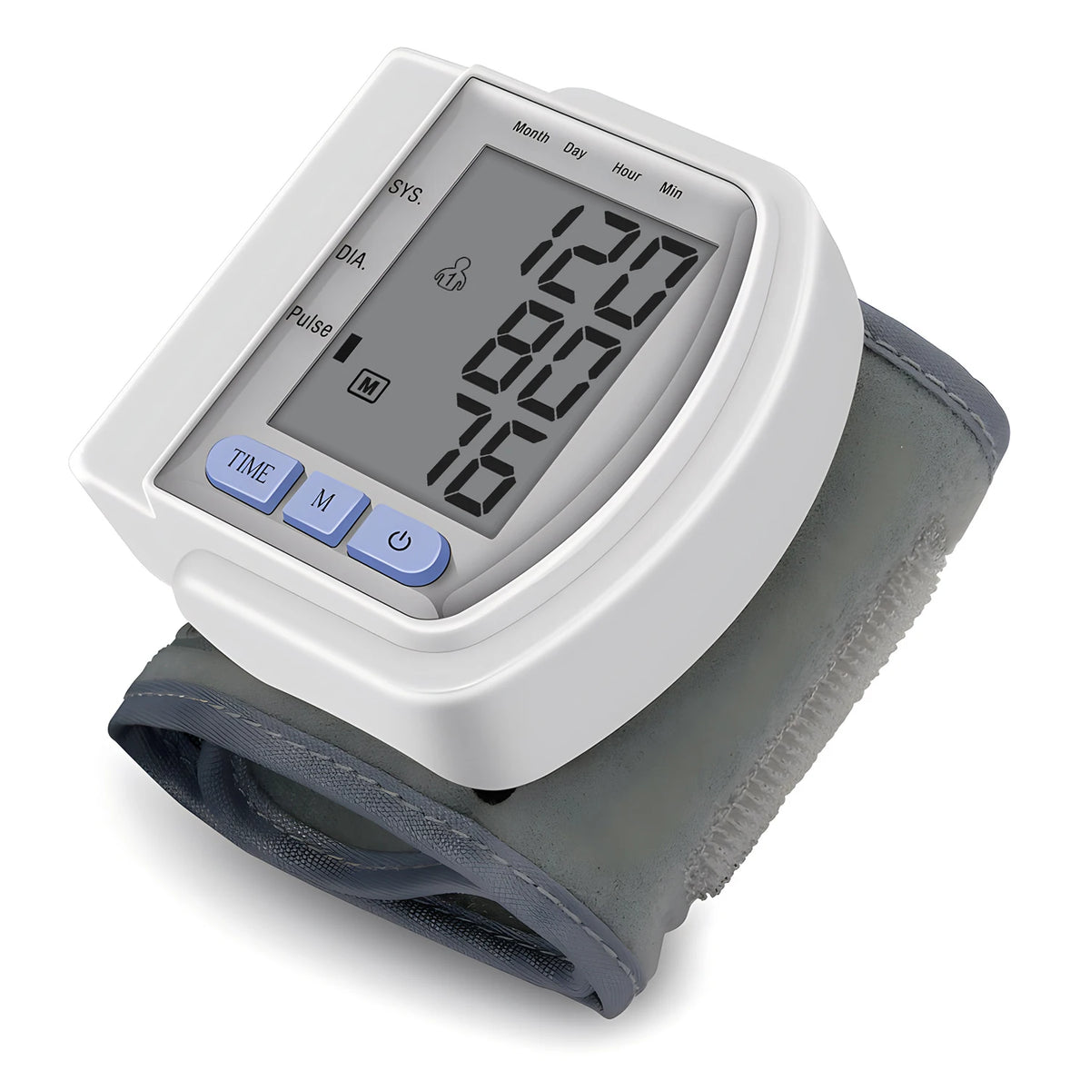 Wrist Blood Pressure Monitor Pulsometer Automatic Digital Tonometer Pulse Heart Rate Sphygmomanometer Use Battery