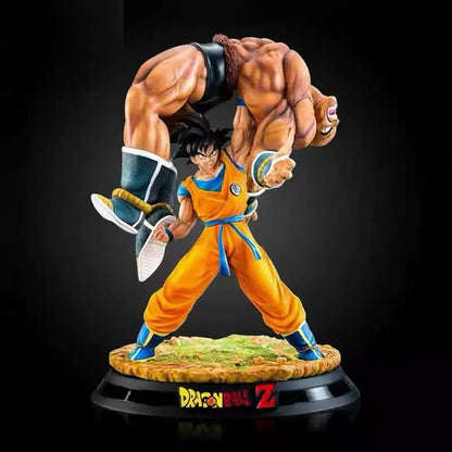 Dragon Ball Z Goku Carrying Nappa Statue 19cm Classic Scene GK Figure Anime Collectible Model Toy Desk Decor Ornament Boys Gift