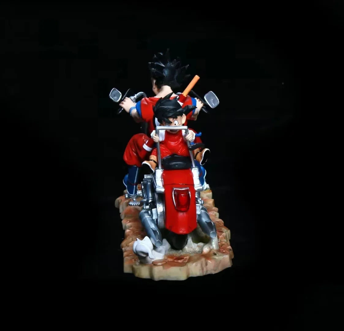 Dragon Ball Super Saiyan Gk Figure Goku Gohan Motorcycle Rotatable Tires Boxed Collectible Model Decor For Anime Collectors