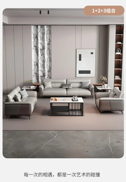 Office Sofa Business Reception Room Meeting Three Single Small Simple Modern Office Sofa Coffee Table Combination
