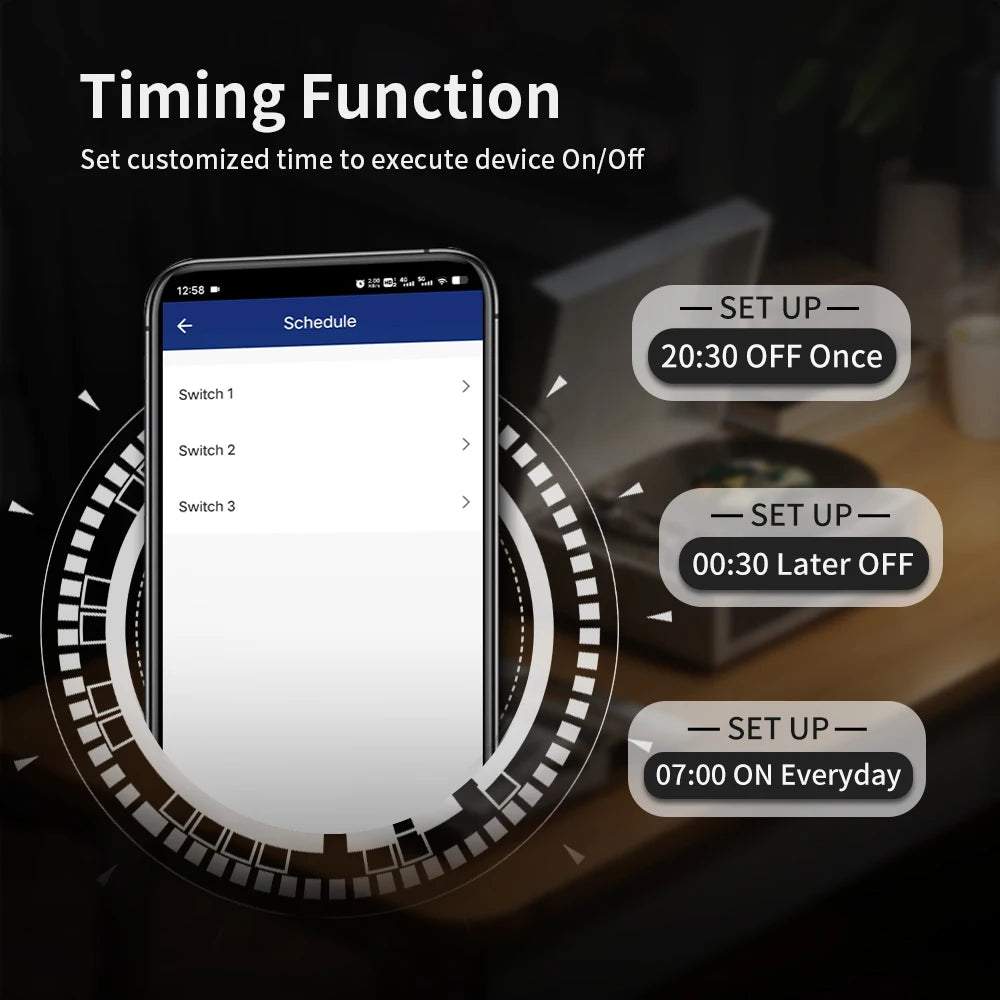TNCE Tuya Wifi/Zigbee Smart Light Switch US Touch Wall Switch Neutral Wire/No Neutral Wire Required Smart Home Alexa Google Home