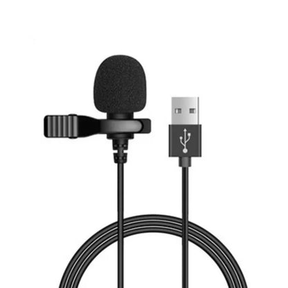 Portable Clip-on Lapel Lavalier Microphone 3.5mm Jack Hands-free Mini Wired Condenser Microphone For Iphone SamsungXiaomi Laptop