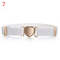 2022 Children Stretch Belts Girls Multicolor Adjustable Elastic Waist Belts with Heart Shape Buckle Waistband Accessories