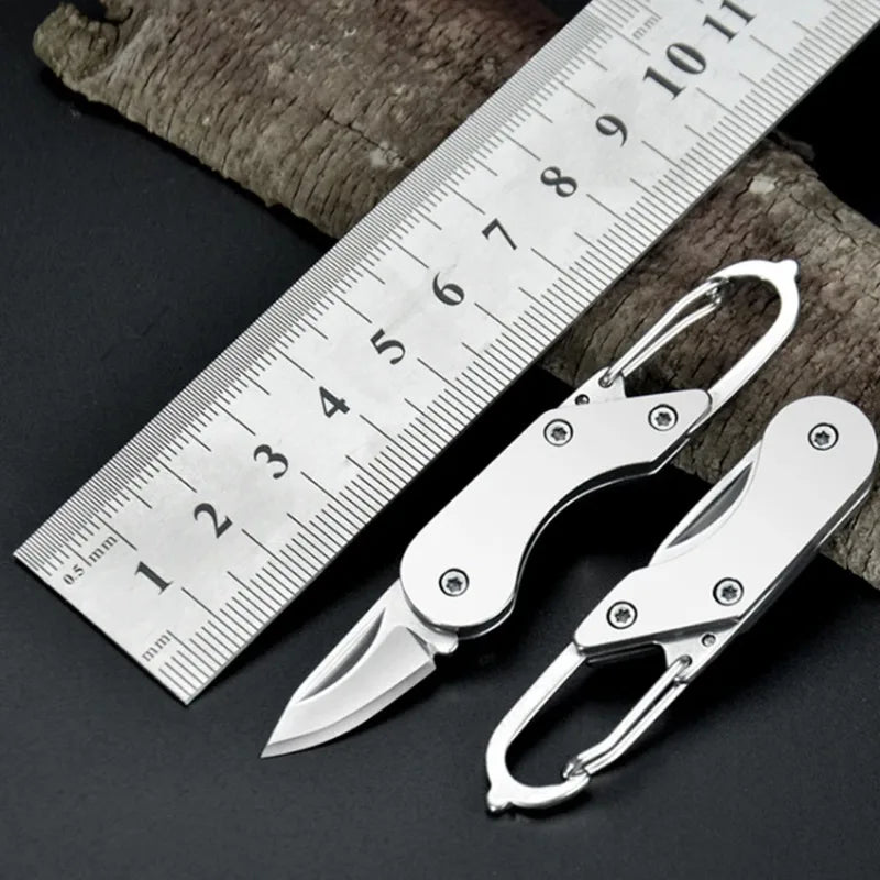Mini High Hardness All Steel Portable Folding Knife Outdoor Camping Knives Fishing Knife Keychain Unboxing Knives