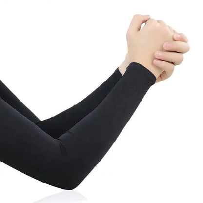 UV  Ice Silk Hand Protector Cover Long Gloves Sunscreen Half Finger Sleeves For Sunbathing Hiking Summer