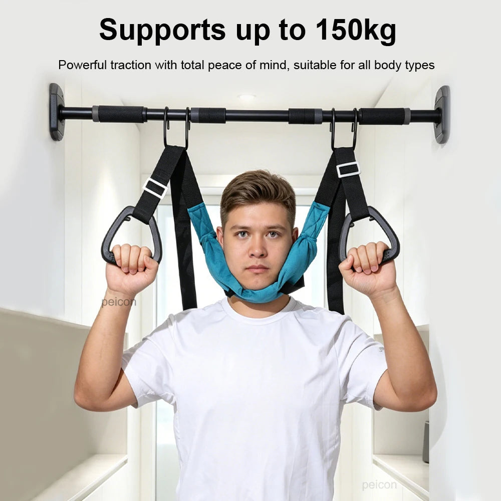 Adjustable Height Neck Stretcher Portable Suspension Trainer Belt for Home Office Gym Travel - Neck Relief And Stretches Support