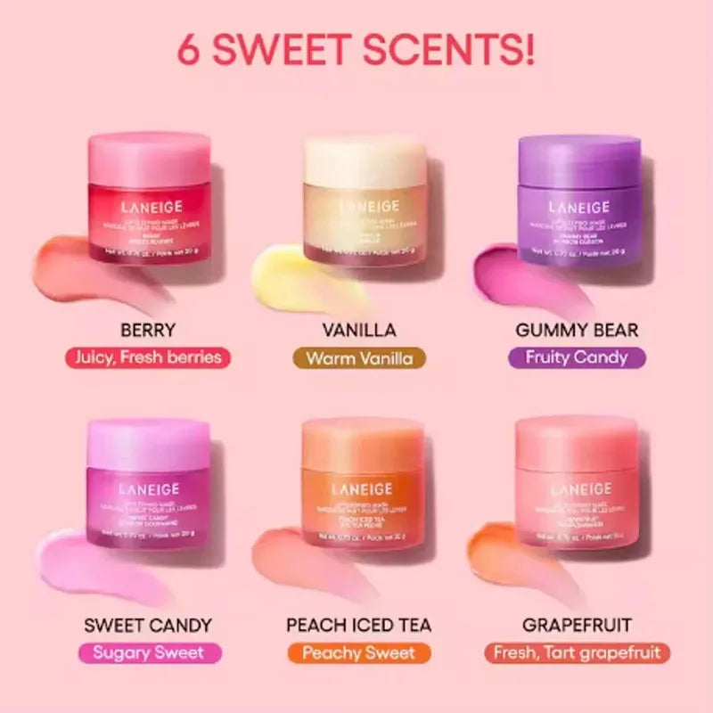 Laneige Gummy Bear Vanilla Strawberry Lip Mask Plumping Gloss Lip Gloss Lip Oil Moisturizing Balm Exfoliating Daily Care Balm