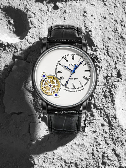 TOMI Set Gift Box Luxury and Fashionable Men's Quartz Watch Leisure Calendar Double Strap Quartz Watch Festival Gift