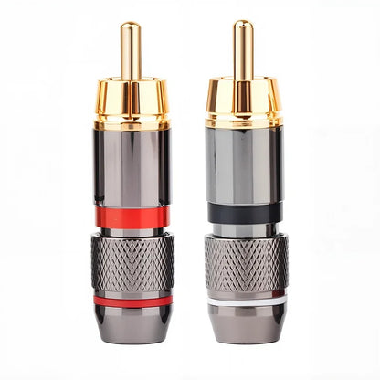 2/4/8Pcs Gold-Plated Musical Sound Plugs RCA Plug Jack Adapter RCA Connector for MIC Audio Video Speaker Cable