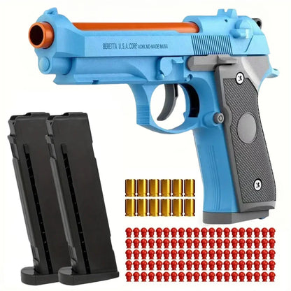 SIG17 Shell Throwing Toy Gun Continuous Firing Blowback Soft Bullet Pistol Model Empty Hanging Children's Toy Boys Gift