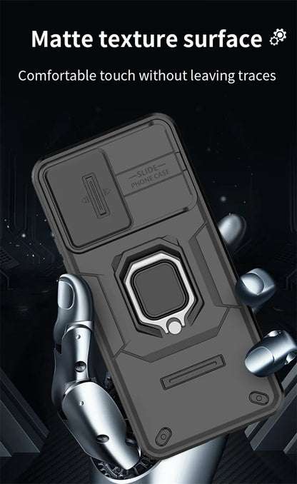 Armor Shockproof Case For Xiaomi Redmi 13 4G Redmi 13C 5G Protective Cover Ring Magnetic Holder Coque Fundas Capa