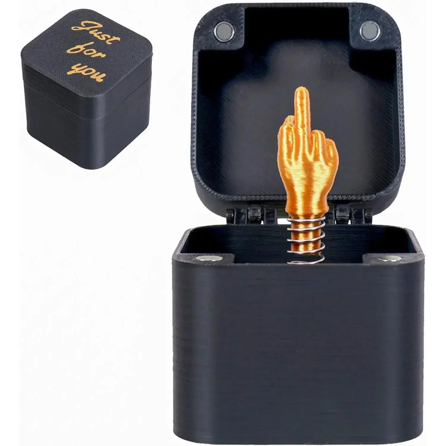 **Zabawny środkowy palec w pudełku – przezabawna dekoracja biurka i prezent na każdą okazję: do biura, na Halloween i Boże Narodzenie** (173 znaki)