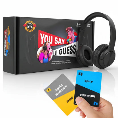 Adult Lip Reading Game with Headphones, Fun Group Party Game, 18+, English Version, Interactive Friends Gathering Entertainment.