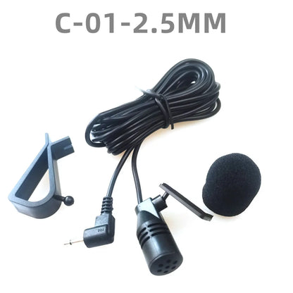 3.5mm Clip Jack Plug Mic Car Audio Microphone Stereo Mini Wired External Microphone For Auto DVD Radio 3m Long Professionals