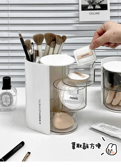 Hair Accessories Organizer Acrylic Storage Box Clear Hair Tie Organizer for Headband Makeup Brush Holder Desk Jewelry Organizer