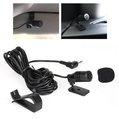 3.5mm Clip Jack Plug Mic Car Audio Microphone Stereo Mini Wired External Microphone For Auto DVD Radio 3m Long Professionals