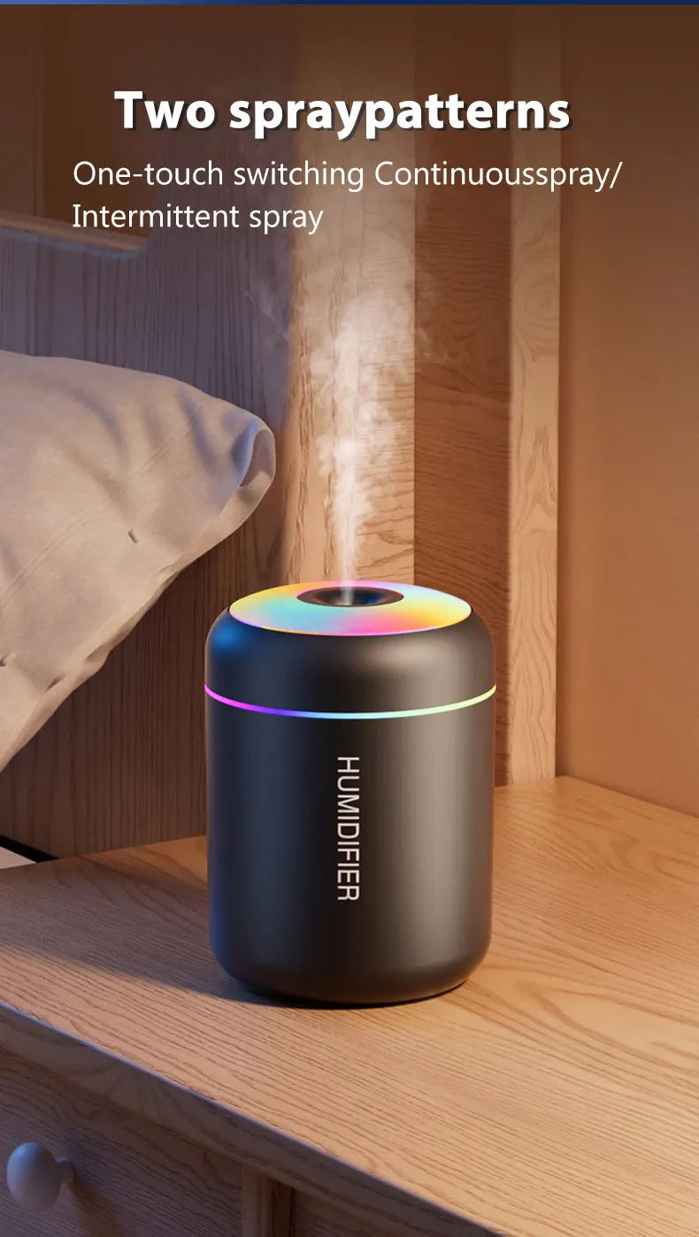 180ML Mini Air Humidifier USB Electric Aroma Diffuser Essential Oil Purifier Aromatherapy Mist Maker Lights For Car Home Bedroom