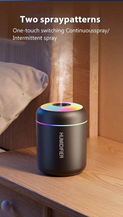 180ML Mini Air Humidifier USB Electric Aroma Diffuser Essential Oil Purifier Aromatherapy Mist Maker Lights For Car Home Bedroom