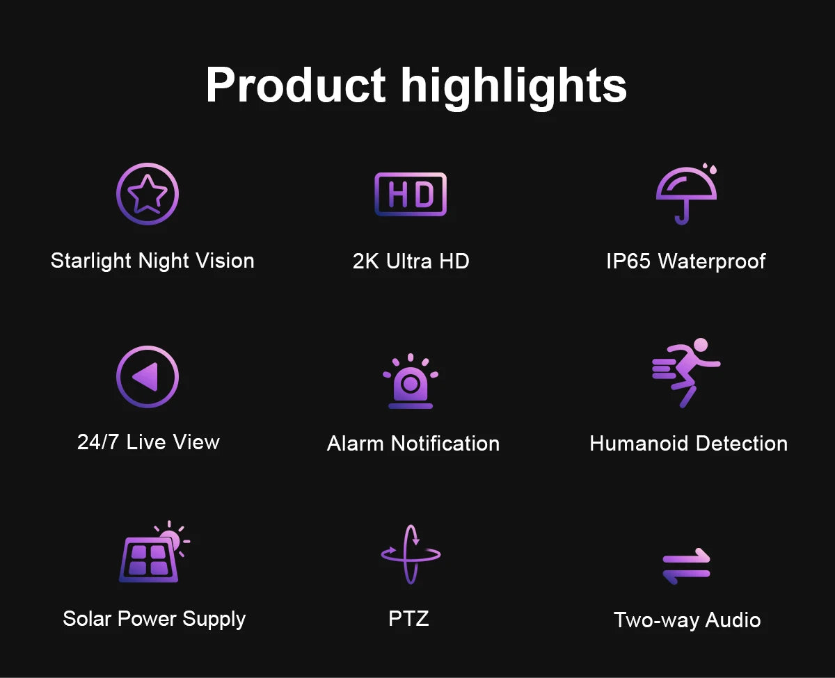 XIAOVV 4G Sim 6MP Solar Outdoor Cameras  PTZ Surveillance Outdoor Waterproof Security Cams Color Night Vision Smart Home