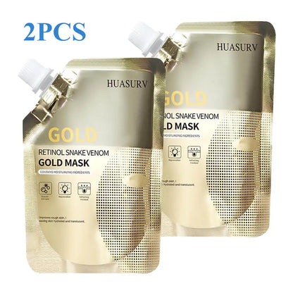 2pcs Moisturizing Retinol Snake Venom Peptide Gold Mask Moisturizing Facial Mask Oil Control Skin Care 100g