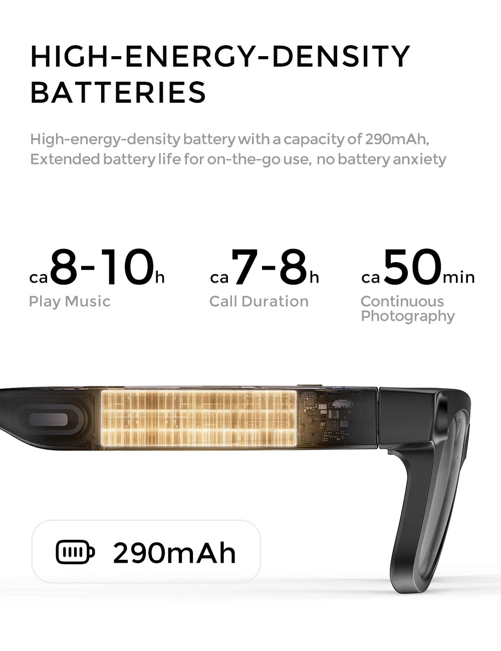2026 800W 4K HD Camera Smart AI Glasses Recording Videos Photo Recognition Al Voice Translation Bluetooth Call Recording