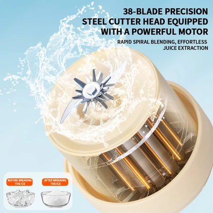Portable Juicer 800ml Juicer Bucket Multifunctional Ice Crushing Large Capacity Rechargeable Juicer Cup Milkshake Machine