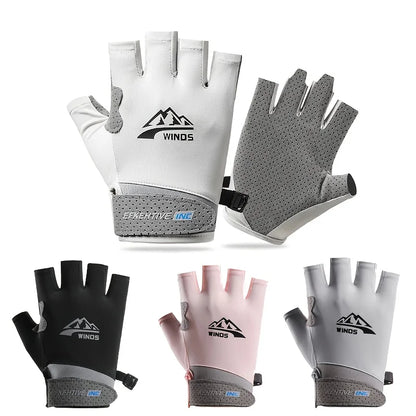 Fingerless Gloves for Men Women UV Sun Protection Half Finger Glove for Fishing Paddling Sailing Rowing Sports Gloves
